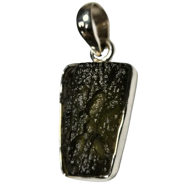 Pendentif en Moldavite (3 g) - Pierre d'élévation | Dans les Yeux de Gaïa