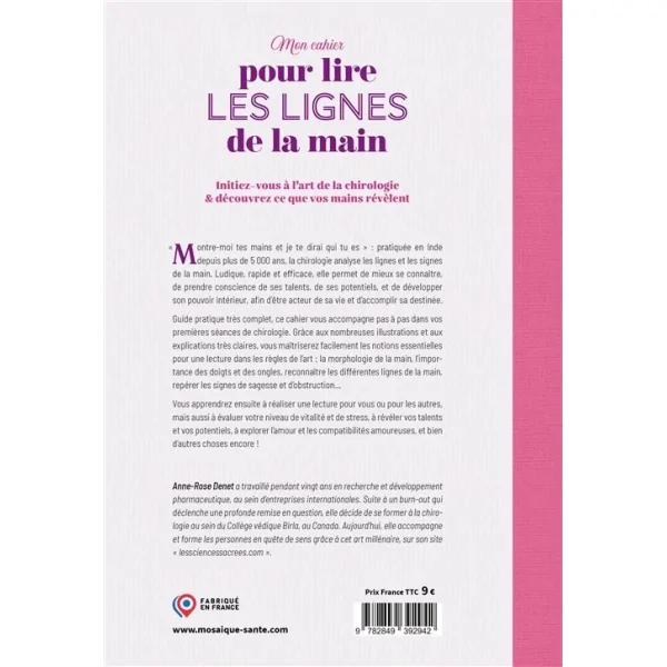 Mon cahier pour lire les lignes de la main - main | Dans les Yeux de Gaïa