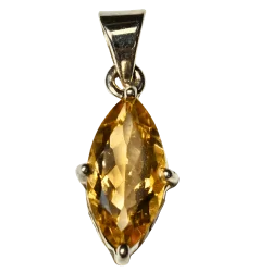 Pendentif en Citrine losange - Bijoux en Minéraux | Dans les Yeux de Gaïa