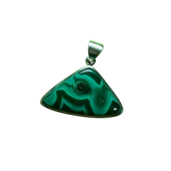 Pendentif Malachite Argent 925 - Minéraux | Dans les Yeux de Gaïa