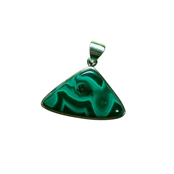 Pendentif Malachite Argent 925 - Minéraux | Dans les Yeux de Gaïa