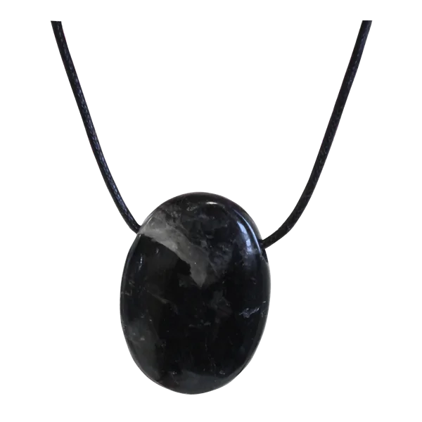 Pendentif pierre ovale percée - Tourmaline Noire | Dans les Yeux de Gaia