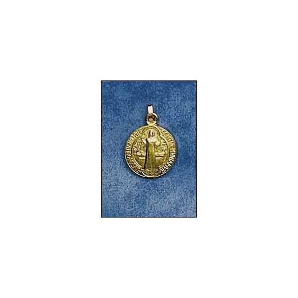Médaille de St Benoît dorée - Avant | Dans les Yeux de Gaïa