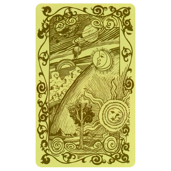 Dos des cartes de l'oracle des miroirs de Dimitri d'Alfange d'Uvril | Dans les Yeux de Gaia