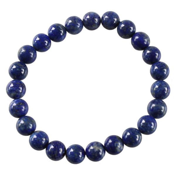 Bracelet Perles Rondes Lapis Lazuli - 8 mm (lot de 3)