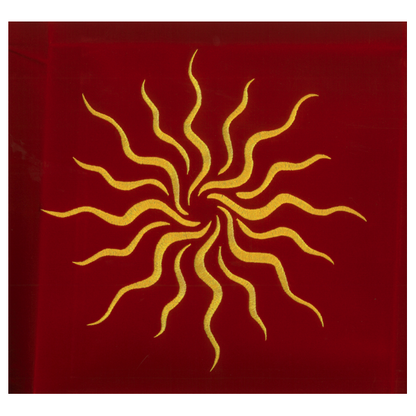 Tapis Rouge 80 x 80 cm Soleil, Accessoires de Cartomancie