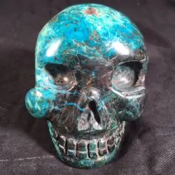 Crâne en Chrysocolle Pérou | Crânes de Cristal | Dans les yeux de Gaïa
