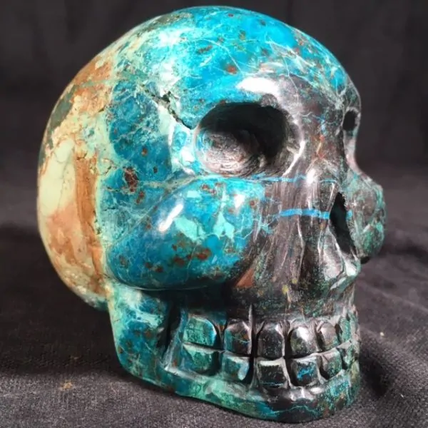 Crâne en Chrysocolle Pérou
