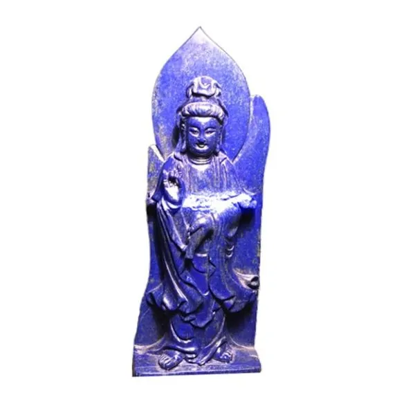 Sculpture Kuan-Yin en Lapis Lazuli