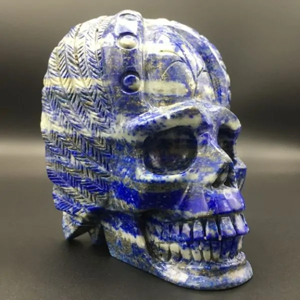 Crâne Indien en Lapis-Lazuli [Ci3] | Crânes de Cristal | Dans les yeux de Gaïa