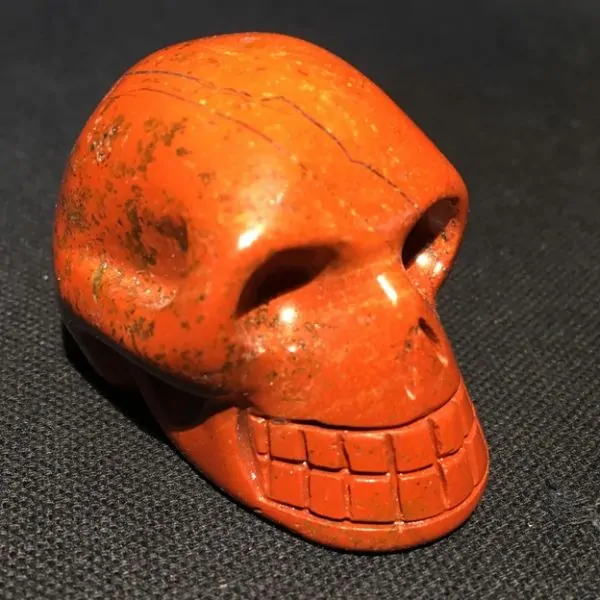 Petit crâne en Jaspe Rouge | Crânes de Cristal | Dans les yeux de Gaïa