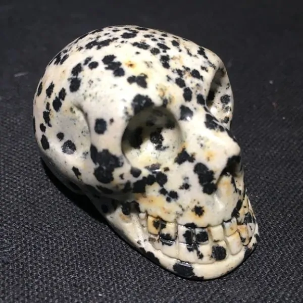 Petit Crâne en Jaspe Léopard | Crânes de Cristal | Dans les yeux de Gaïa