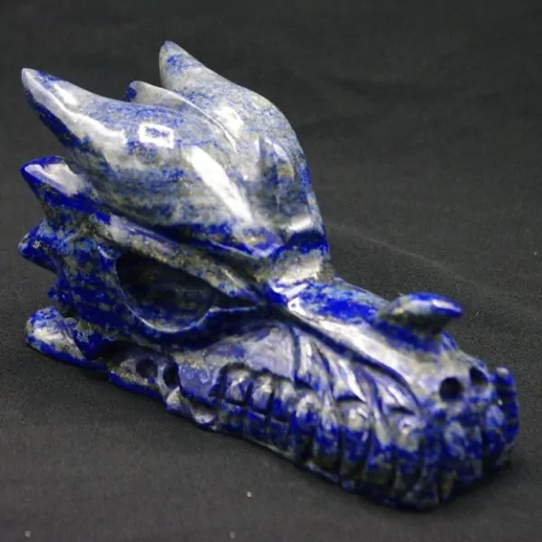 Tête de Dragon Lapis-Lazuli [TDLZ1] | Dragons en Minéraux | Dans les yeux de Gaïa