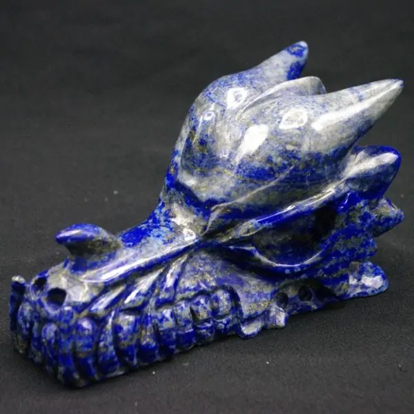 Tête de Dragon Lapis-Lazuli [TDLZ1] | Dragons en Minéraux | Dans les yeux de Gaïa