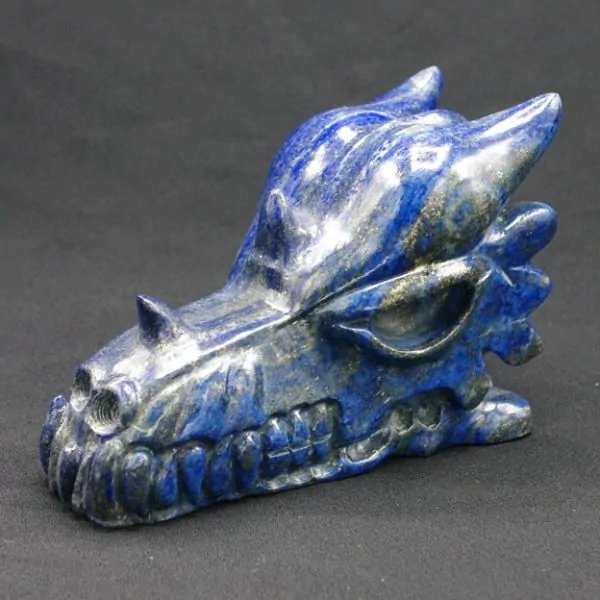 Petite Tête de Dragon Lapis-Lazuli [TDLZ3] | Dragons en Minéraux | Dans les yeux de Gaïa