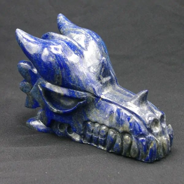 Petite Tête de Dragon Lapis-Lazuli [TDLZ3] | Dragons en Minéraux | Dans les yeux de Gaïa