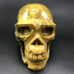 Crâne Jaspe Jaune -1 | Crânes de Cristal | Dans les yeux de Gaïa