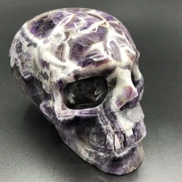 Crâne en Améthyste Chevron -3 | Crânes de Cristal | Dans les yeux de Gaïa