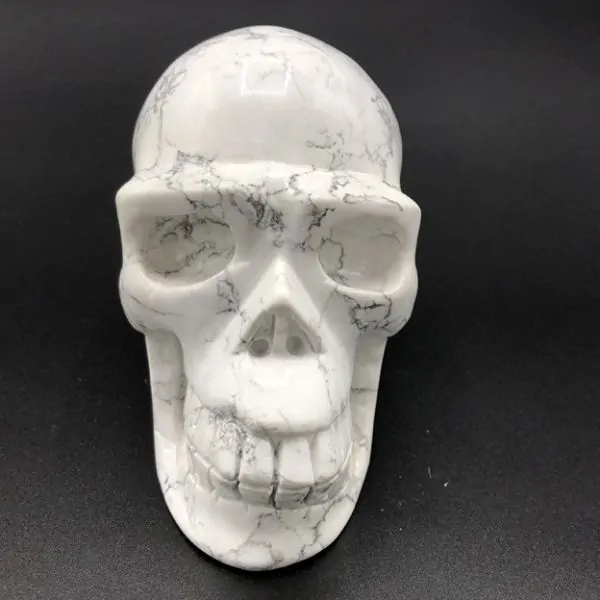 Crâne en Howlite -2| Crânes de Cristal | Dans les yeux de Gaïa