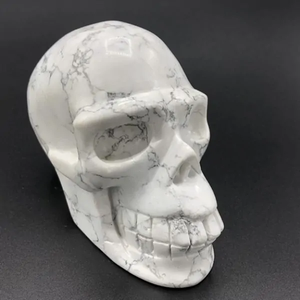 Crâne en Howlite -2| Crânes de Cristal | Dans les yeux de Gaïa