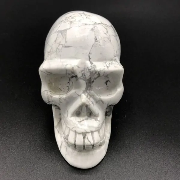 Crâne en Howlite -1 | Crânes de Cristal | Dans les yeux de Gaïa