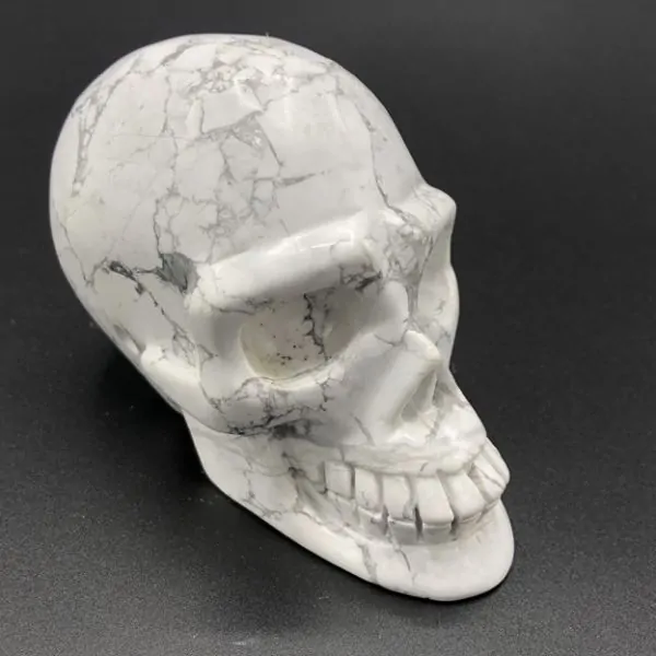 Crâne en Howlite -1 | Crânes de Cristal | Dans les yeux de Gaïa