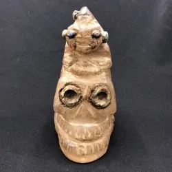 Rare Crâne Chamanique avec dieu Pachamama | Pièces d’Exception | Dans les yeux de Gaïa