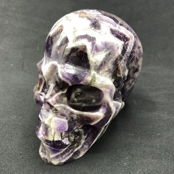 Crâne en Améthyste Chevron -2| Crânes de Cristal | Dans les yeux de Gaïa
