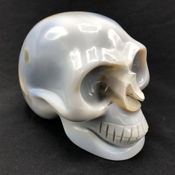 Crâne en Agate, profil 1 | Dans les Yeux de Gaia
