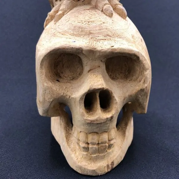 Crâne Chouette en Palo Santo | Pièces d’Exception | Dans les yeux de Gaïa