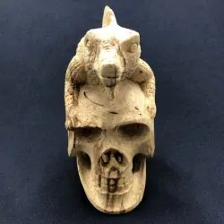 Crâne Caméléon en Palo Santo | Pièces d’Exception | Dans les yeux de Gaïa