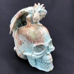 Crâne Dragon en Amazonite...