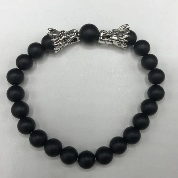 Bracelet Dragon Onyx matte |Dans les Yeux de Gaïa 2