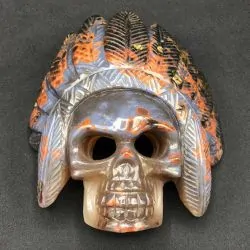 Crâne Indien Agate -3| Crânes de Cristal | Dans les yeux de Gaïa