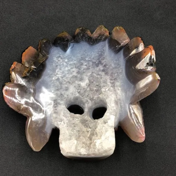 Crâne Indien Agate -3| Crânes de Cristal | Dans les yeux de Gaïa