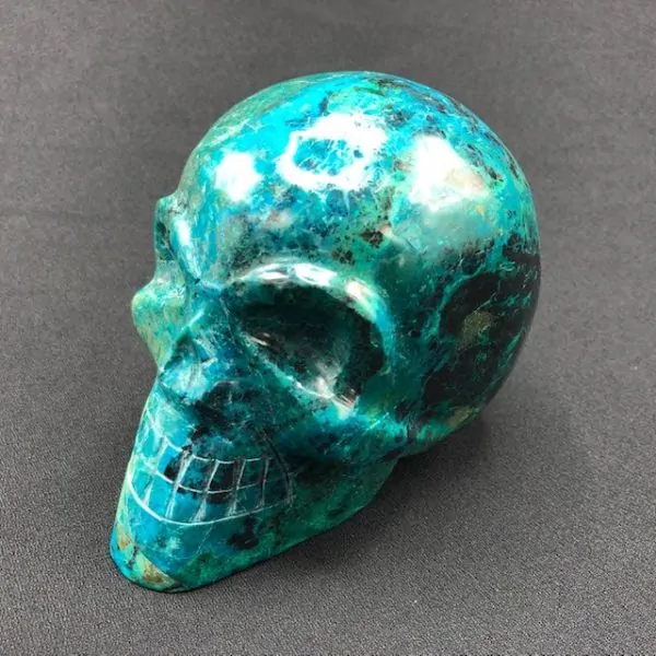 Crâne Chrysocolle -3| Crânes de Cristal | Dans les yeux de Gaïa