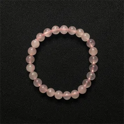 Bracelet Quartz rose Perles rondes taille enfant 6mm | Bracelets en Pierres | Dans les yeux de Gaïa
