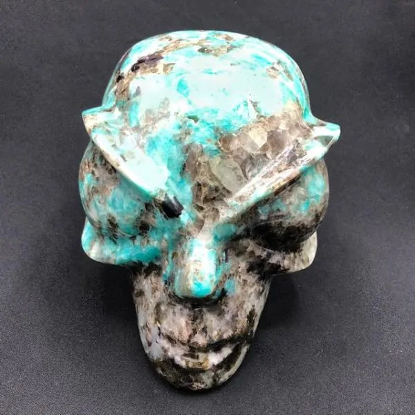 Crâne Ufologique Amazonite | Crânes de Cristal | Dans les yeux de Gaïa