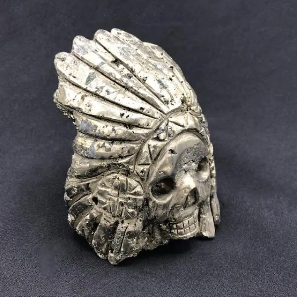 Crâne Indien Pyrite -2 | Crânes de Cristal | Dans les yeux de Gaïa