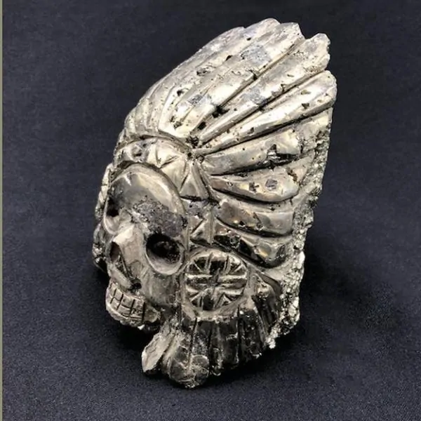 Crâne Indien Pyrite -2 | Crânes de Cristal | Dans les yeux de Gaïa