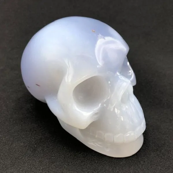 Crâne Calcedoine Bleue -1| Crânes de Cristal | Dans les yeux de Gaïa