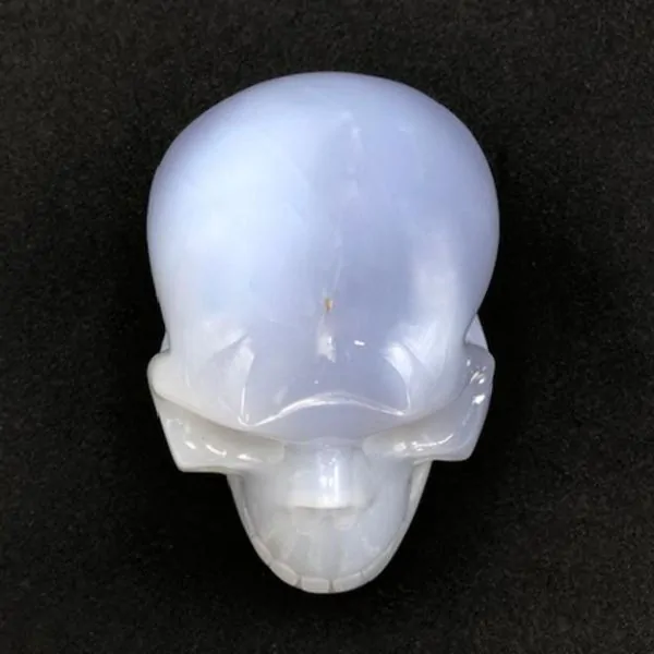 Crâne Calcedoine Bleue -1| Crânes de Cristal | Dans les yeux de Gaïa