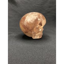 Crâne en quartz hématoïde...