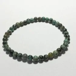 Bracelet Turquoise d'Afrique perles rondes 4mm | Bracelets en Pierres | Dans les yeux de Gaïa