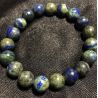 Bracelet Azurite Malachite perles rondes 10mm