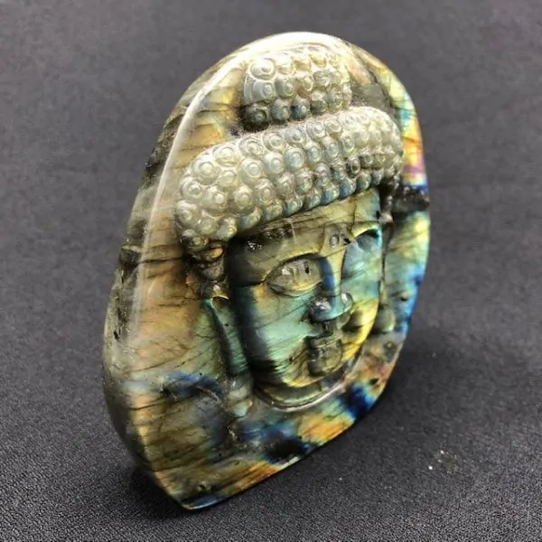 Tête de Buddha Labradorite -4| Minéraux de collection | Dans les yeux de Gaïa