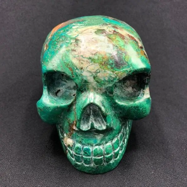 Crâne Chrysocolle -1 | Crânes de Cristal | Dans les yeux de Gaïa