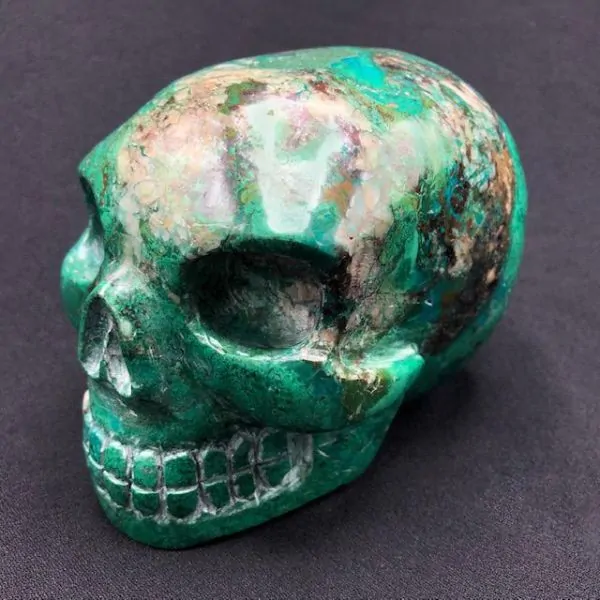 Crâne Chrysocolle -1 | Crânes de Cristal | Dans les yeux de Gaïa