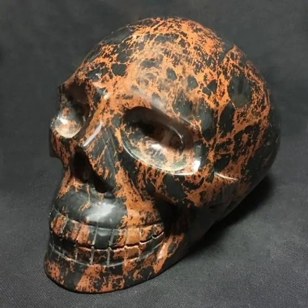 Crâne en Obsidienne Acajou | Crânes de Cristal | Dans les yeux de Gaïa