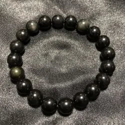 Bracelet Obsidienne oeil céleste 10mm | Bracelets en Pierres | Dans les yeux de Gaïa